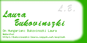 laura bukovinszki business card